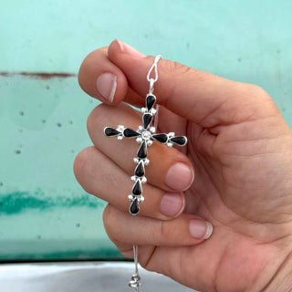 RTS ★ Not Your Average Cross Necklace ★ Black Onyx