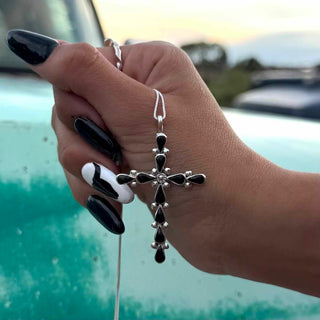 RTS ★ Not Your Average Cross Necklace ★ Black Onyx