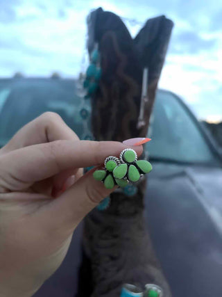 RTS ★ Fleur Green Studs
