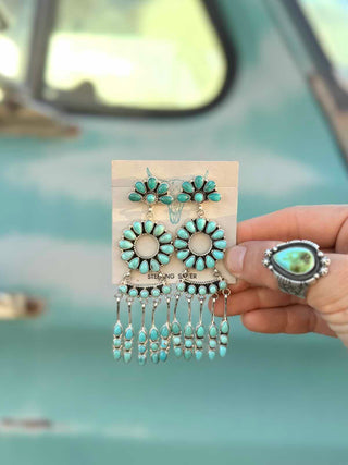 RTS ★ I Cry Only In Turquoise Earrings