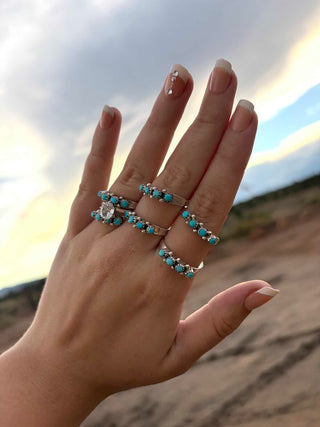 RTS ★ Badass Four Stone Zuni Stacker Ring