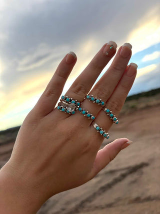 RTS ★ Badass Four Stone Zuni Stacker Ring