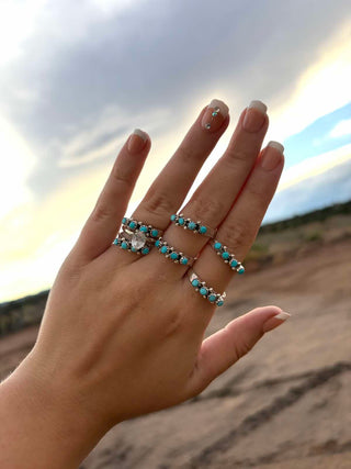 RTS ★ Badass Four Stone Zuni Stacker Ring