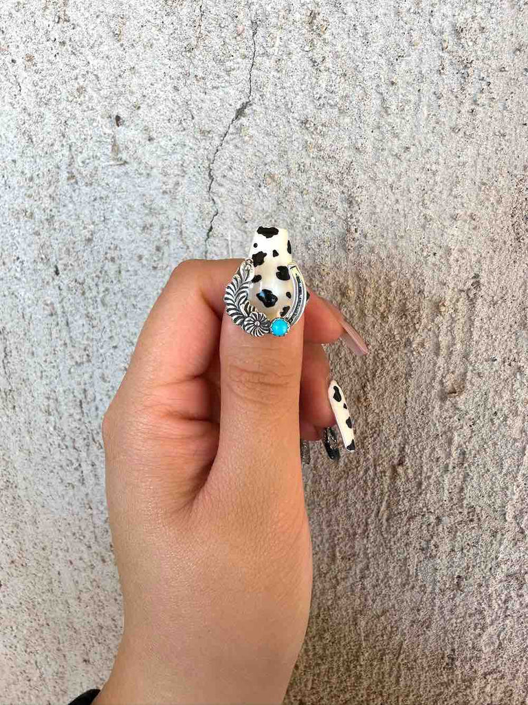 RTS ★ FLORAL HORSE SHOE RING