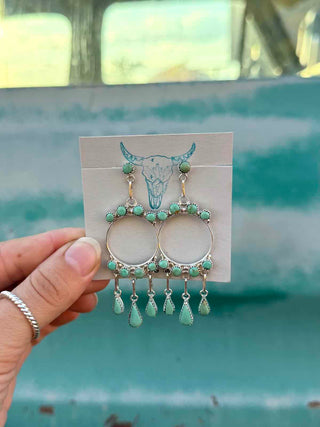 RTS ★ Come To Light Earrings ★ Green Turquoise