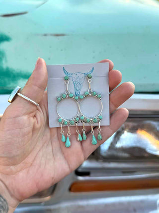 RTS ★ Come To Light Earrings ★ Green Turquoise