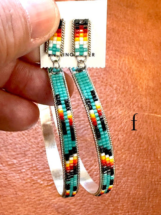 RTS ★ Large Beaded Hoop Earrings