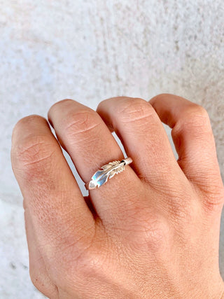 RTS ★ Silver Feather Stacker Ring