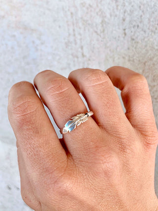 RTS ★ Silver Feather Stacker Ring