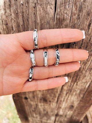 RTS ★ Goldie Stacker White Buffalo Ring