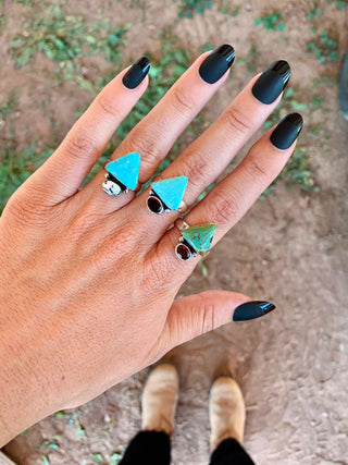 Triangle + Stone Ring