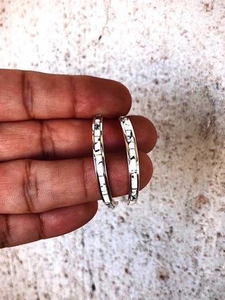 RTS ★ White Buffalo Inlay Hoops