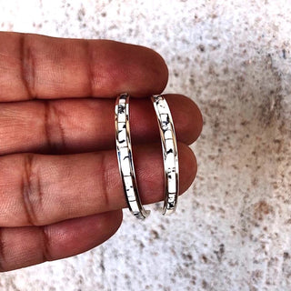 RTS ★ White Buffalo Inlay Hoops