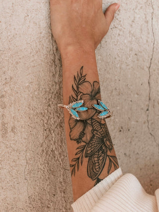 RTS ★ Zuni Three Leaf Blue Cuff