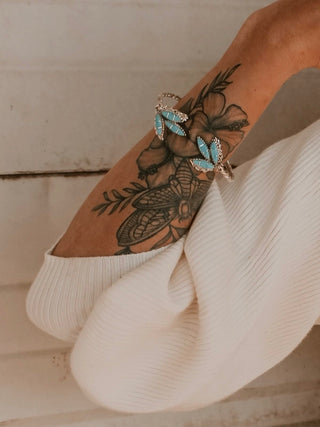 RTS ★ Zuni Three Leaf Blue Cuff