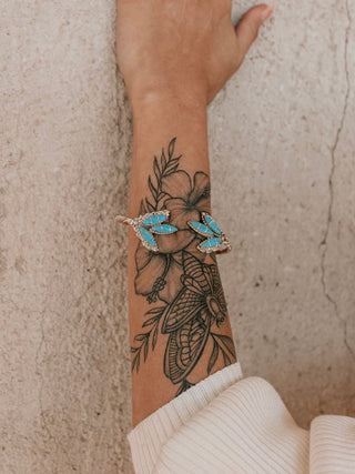 RTS ★ Zuni Three Leaf Blue Cuff