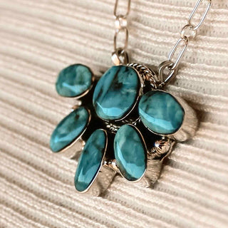 RTS ★ Navajo Half Cluster  Necklace ★ Turquoise