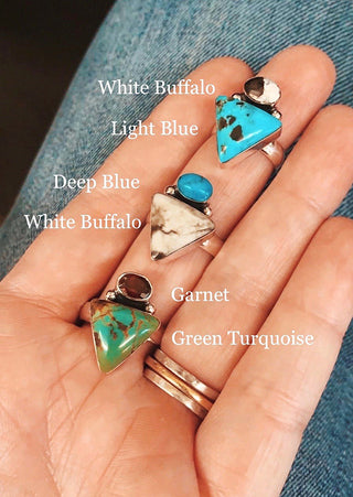 Triangle + Stone Ring