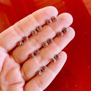 RTS ★ Mini Red Coral Studs