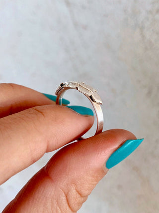 RTS ★ Silver Feather Stacker Ring