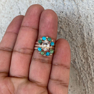 Lionheart White Buffalo Topaz Stacker Trinity - Circle