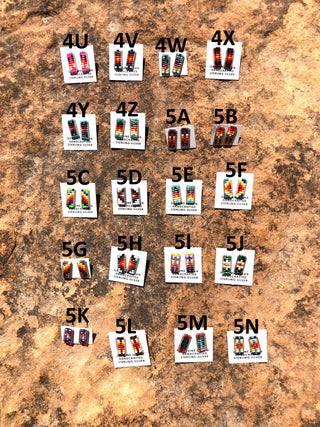 RTS ★ Beaded Rectangle Studs Lot 3