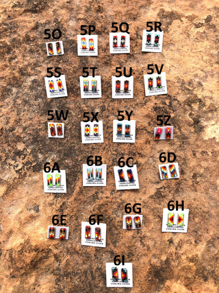 RTS ★ Beaded Rectangle Studs Lot 3