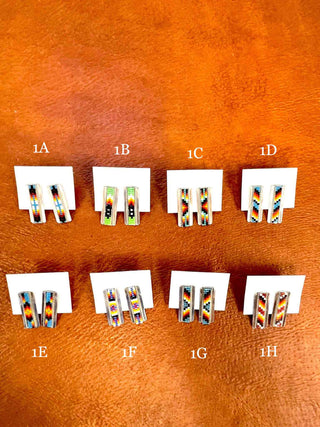 RTS ★ Large Beaded Rectangle Studs Lot 2