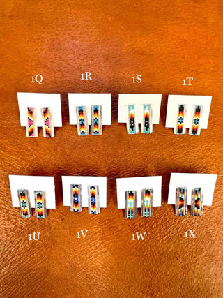 RTS ★ Large Beaded Rectangle Studs Lot 2