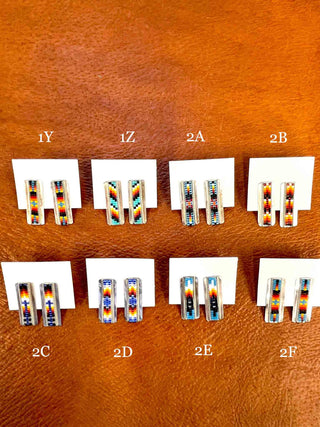 RTS ★ Large Beaded Rectangle Studs Lot 2
